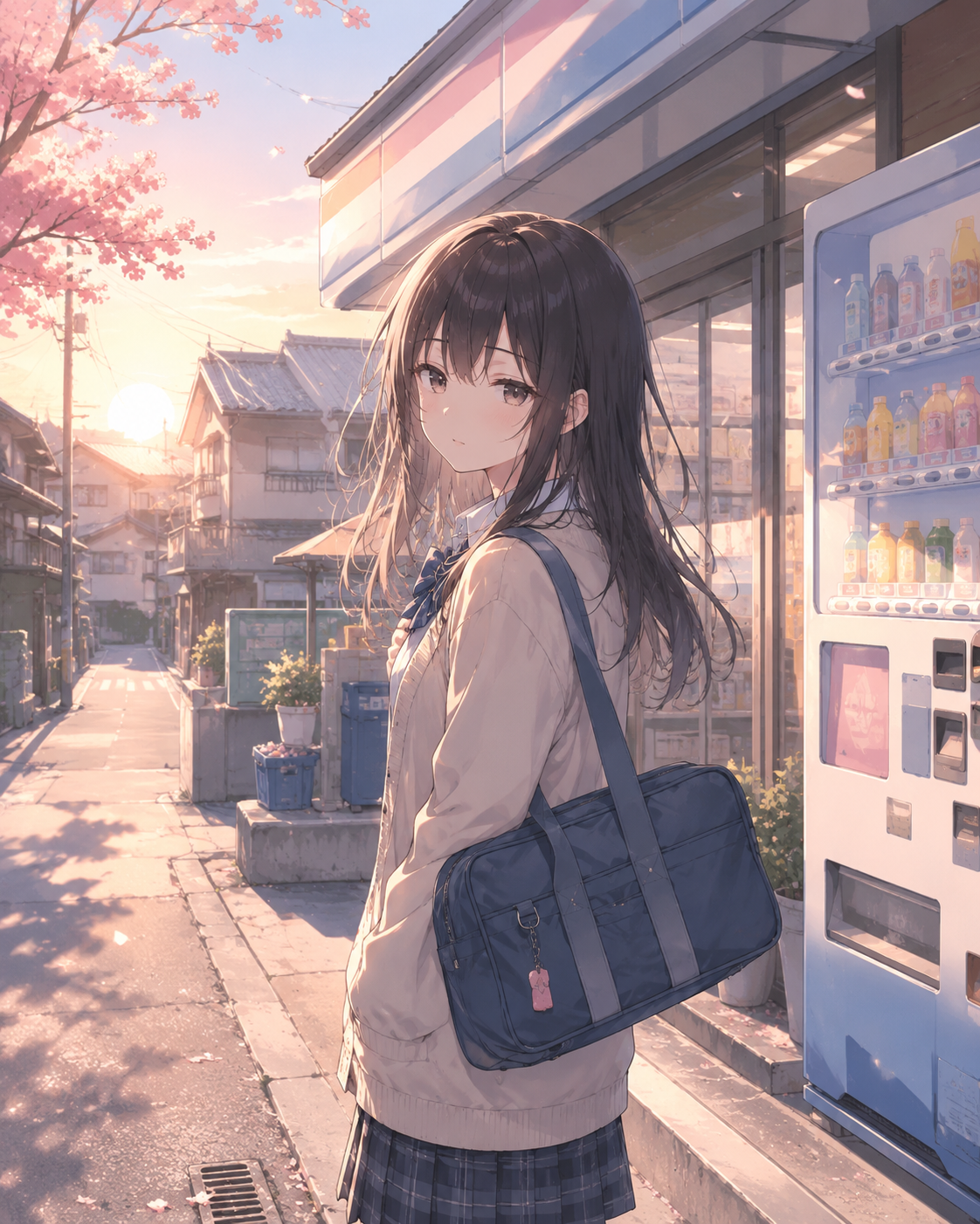 放学天台少女_After School Rooftop Anime Portrait